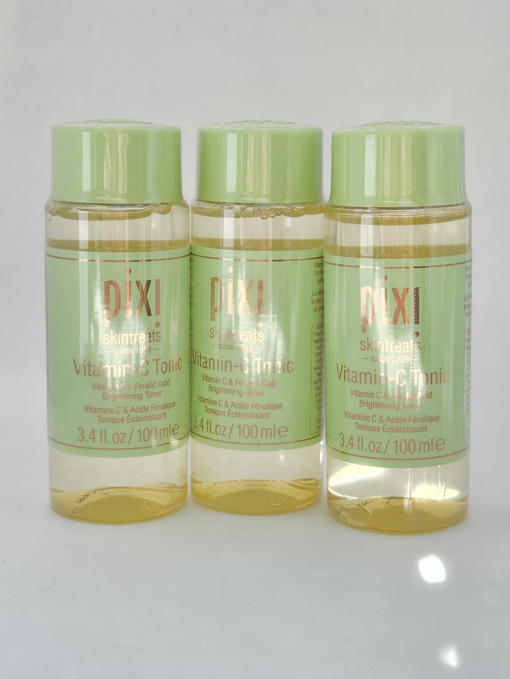 Pixi Vitamin-C Tonic Set of 3 Full Size Brightening Toners NEW